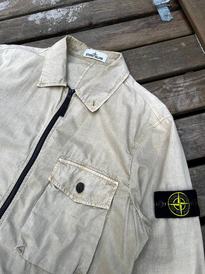 Stone Island Overshirt i Beige XL Brugt