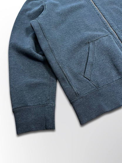 Brugt Vintage Zip-Up Hoodie Hættetrøje Polo Ralph Lauren i Grå farve med den Røde Hest i XL herre Stockholm style