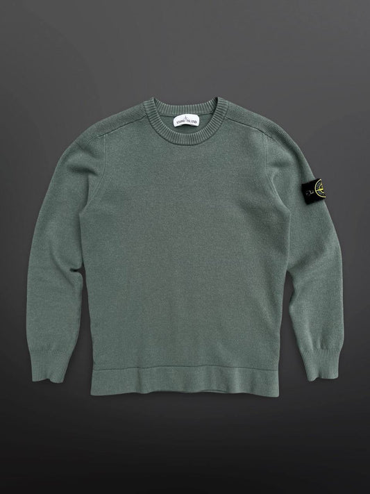 Stone Island Sweater i Uld Grøn Khaki L Large 7515508A1