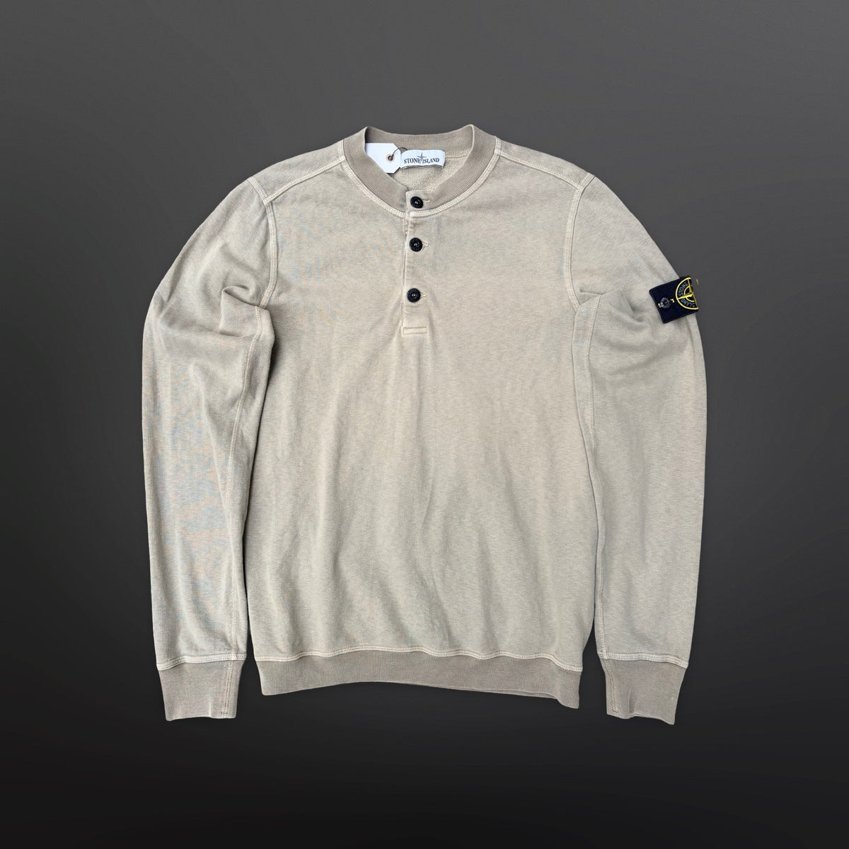 Stone Island Henley Sweatshirt – Beige / Sand – M