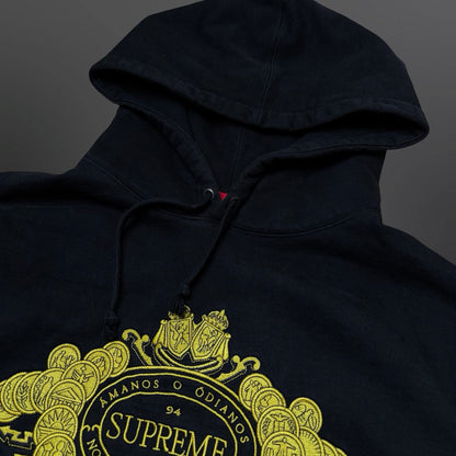 Supreme Love Or Hate Hooded Sweatshirt “Black” FW18 – XL