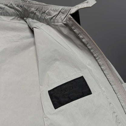 Prada Nylon Jacket – Light Grey (Made in Italy) L Large