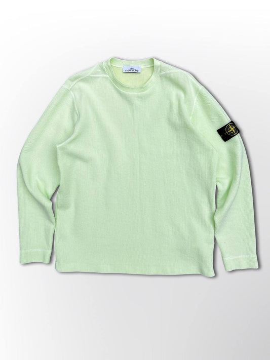 Stone Island Sweatshirt i Lime Large Brugt