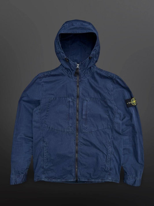Stone Island Jakke Sommerjakke Navy Mørkeblå L Large Brugt Used