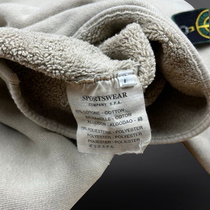 Stone Island Vintage Sweatshirt – Fleece Lined – 1999 – Grå – Str. Large fitter Medium
