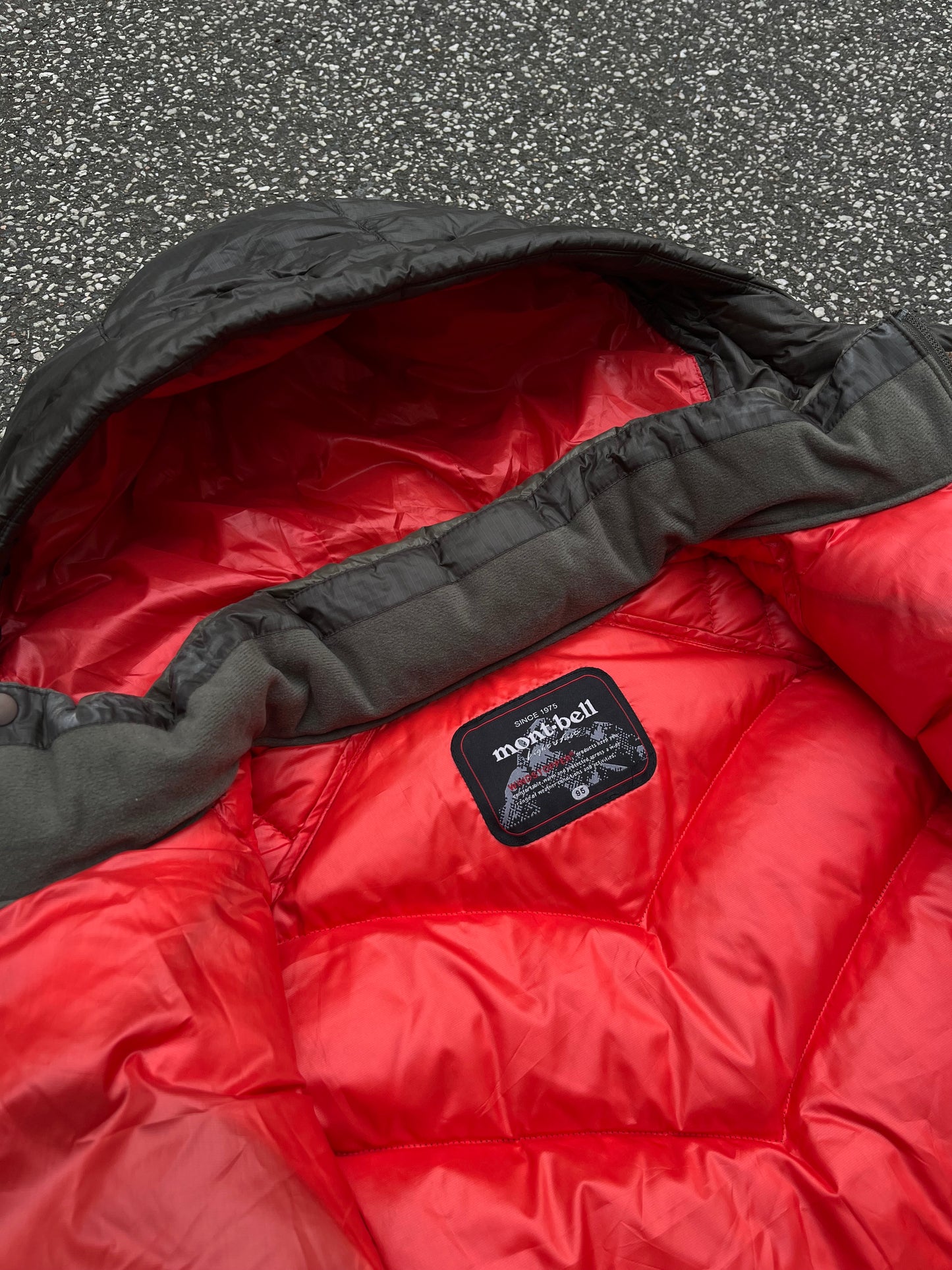 Montbell EX 800 Women’s Down Jacket Olive Red Str. 95 M Medium