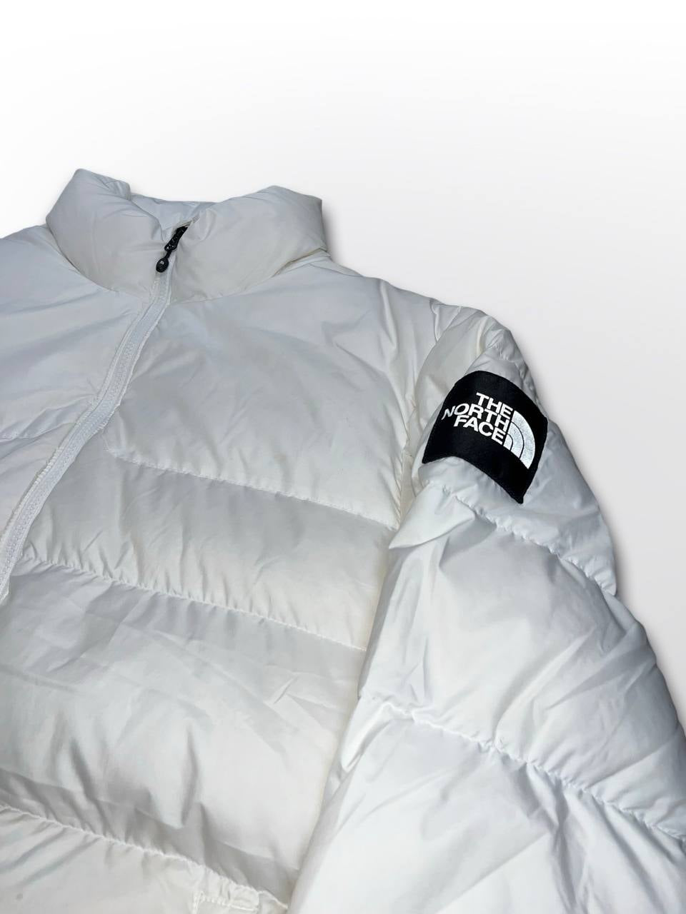 Brugt Dunjakke The North Face Nuptse 700 jakke Vinterjakke i Hvid White L large mænd i God Stand