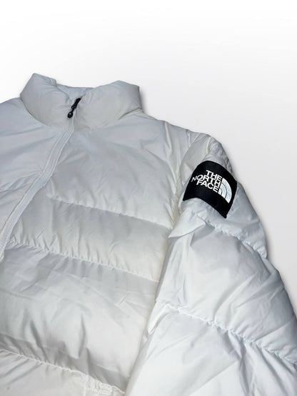Brugt Dunjakke The North Face Nuptse 700 jakke Vinterjakke i Hvid White L large mænd i God Stand