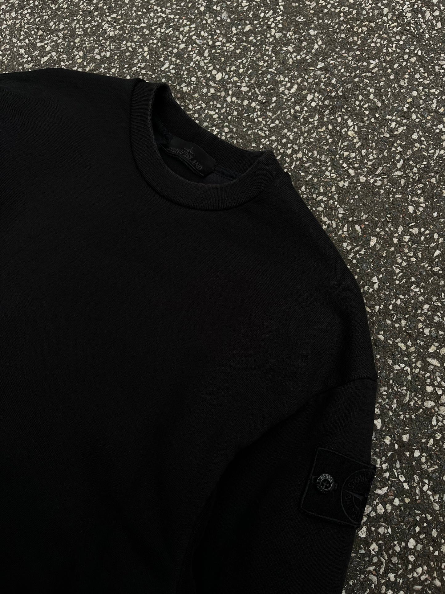 Stone Island Sweatshirt Ghost Piece Crewneck – Sort – Str. Small