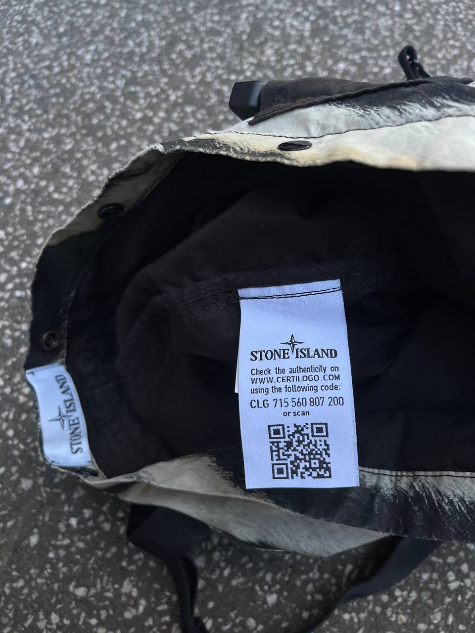 Stone Island 2Way Bag Taske Sebra Sling Bag Og Rygsæk 2 in 1 Brugt Used