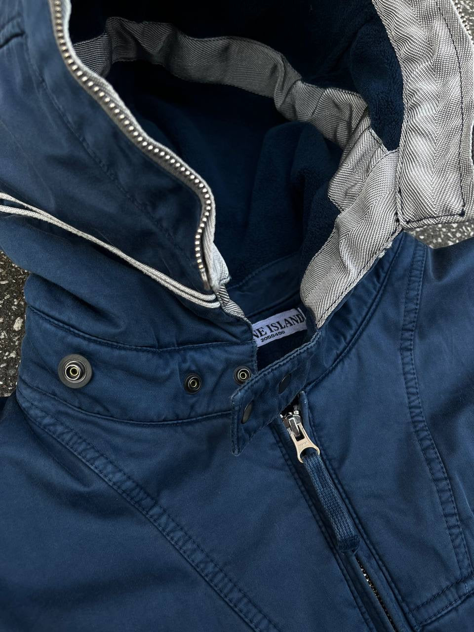 Stone Island Raso Gommato Jakke Med Fleece insulation 2010 Medium Blå