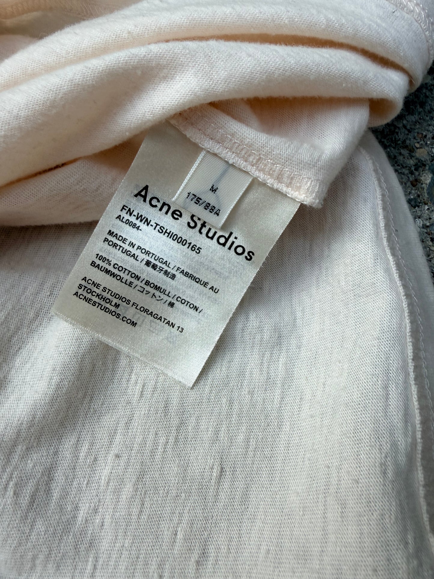Acne Studios Patch T-Shirt – Off White M Medium