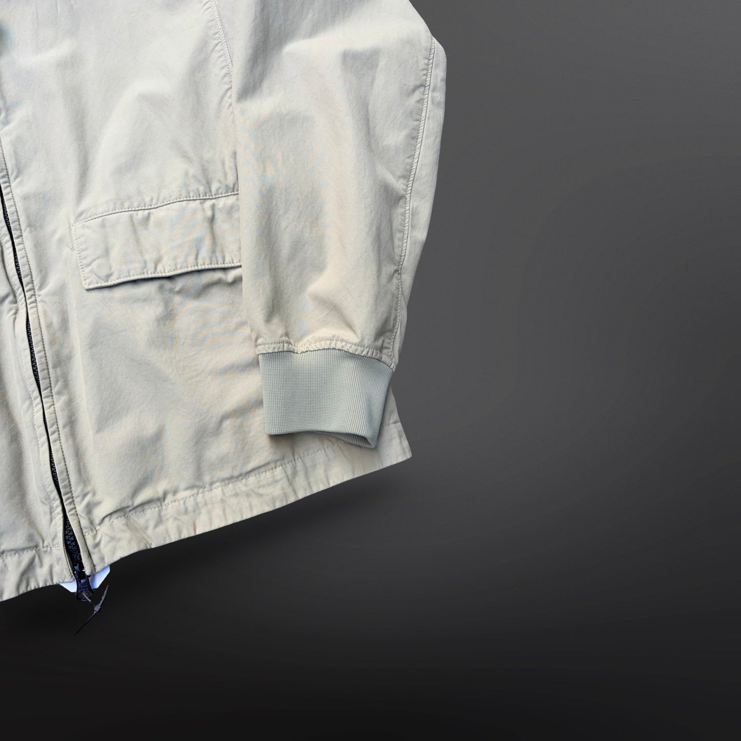 Stone Island Cotton Zip Jacket – Off White Large