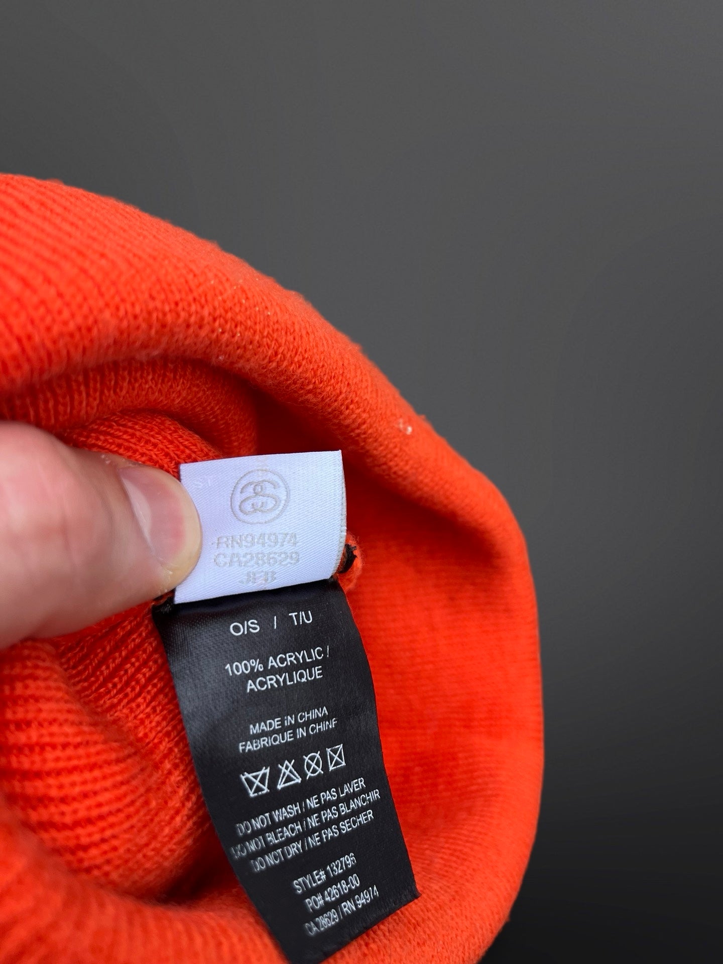 Stüssy Beanie Hue i Orange Brugt som ny