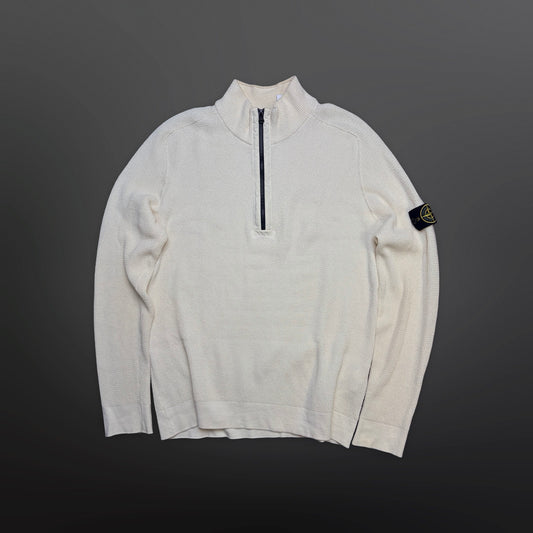 Stone Island Half-Zip Knit – Off White – XL