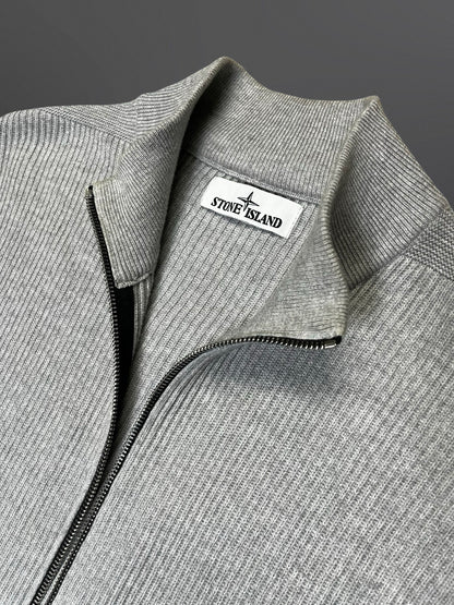 Stone Island Cardigan i Grå Large Brugt Som ny