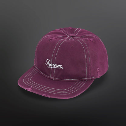Supreme Script Logo 6-Panel Cap – Burgundy Brand New