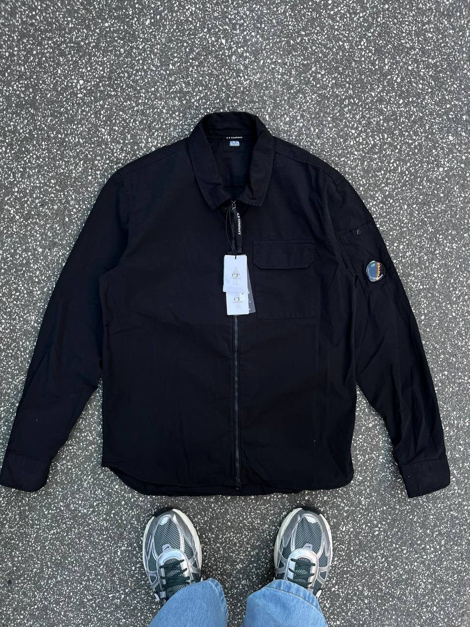C.P. Company Overshirt Skjorte med Lynlås i Sort Large Brand New