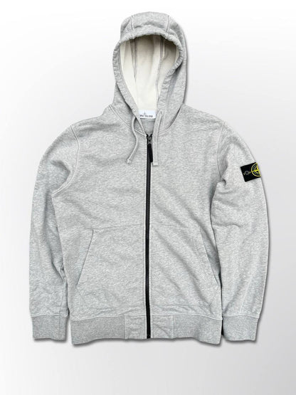 Stone Island Zip up Hoodie Hættetrøje Grå Large Brugt 741564251