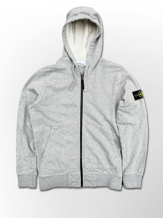 Stone Island Zip up Hoodie Hættetrøje Grå Large Brugt 741564251