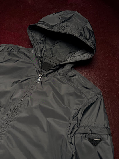 Prada Nylon Hooded Jacket Str. M med Triangle Logo