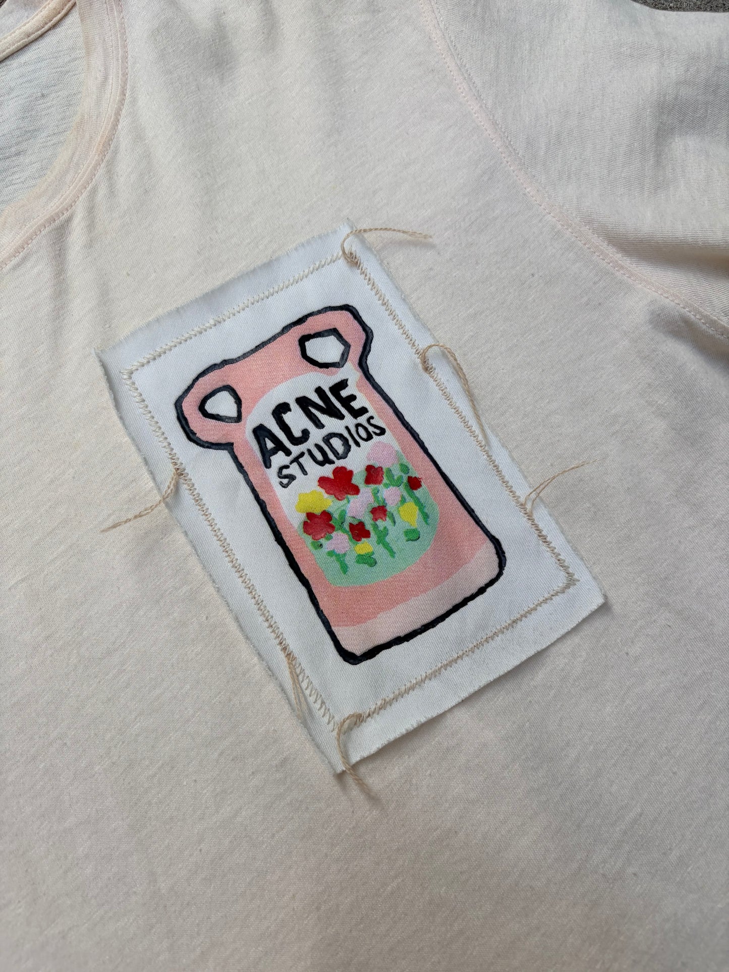 Acne Studios Patch T-Shirt – Off White M Medium