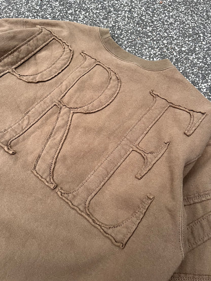 Supreme Tonal Appliqué Crewneck Olive Brown, Str. Large