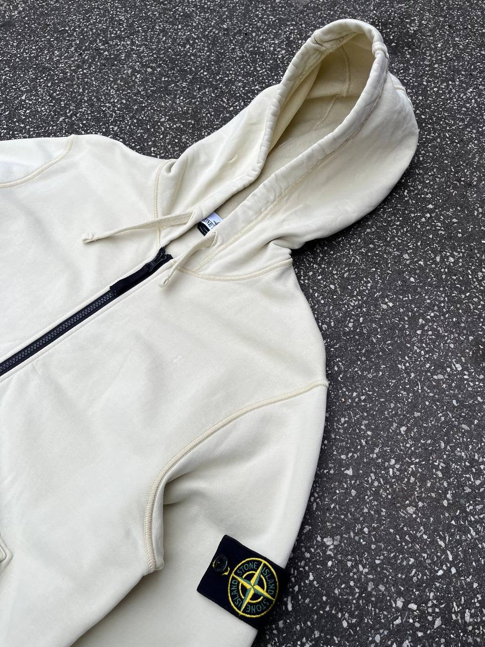 Stone Island Zip Up Hoodie Hættetrøje i L Large Brugt