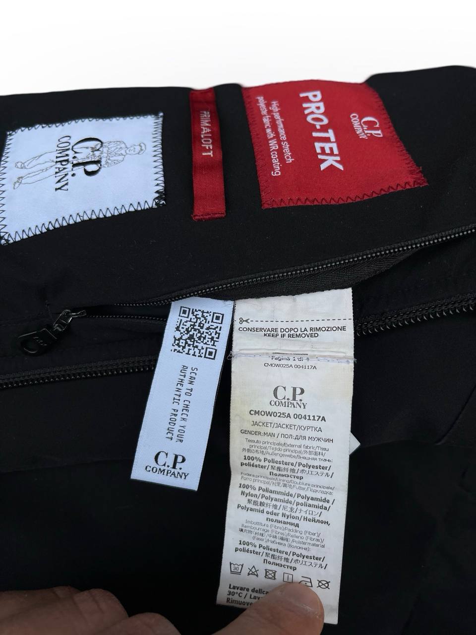 Brugt C.P.Company Pro-Tek Vinterjakke Primaloft Insulation L large 54 herre i Sort Farve
