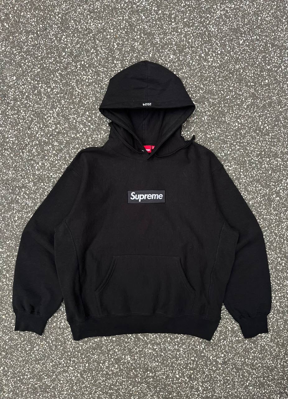 Supreme Box Logo Hoodie Hættetrøje 2024 Sort Black M Medium