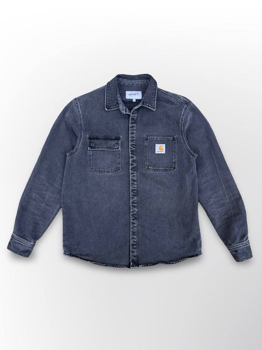 Carhartt WIP Denim skjorte Overshirt i grå Salinac Shirt Medium men’s