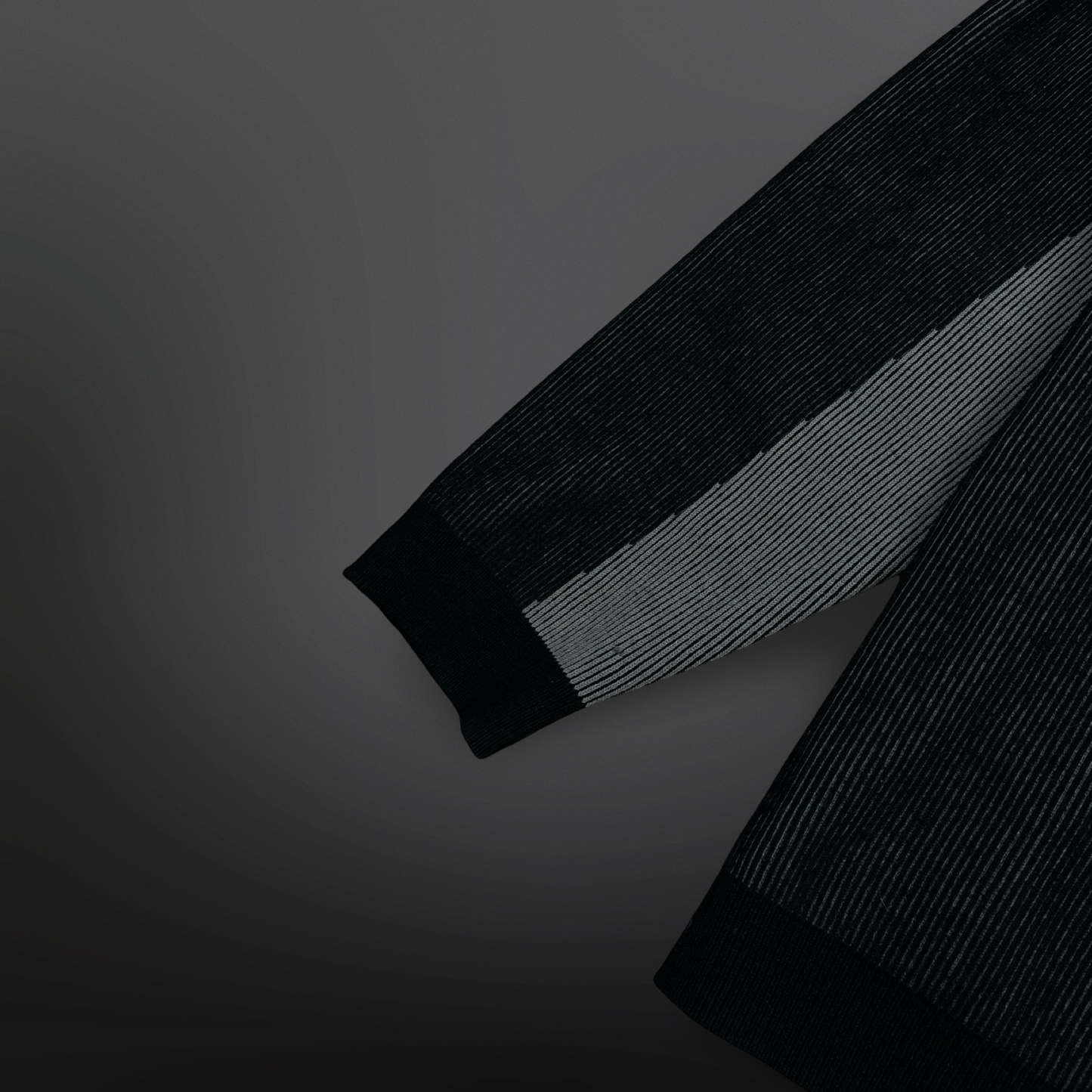 Supreme Full Zip Sweater – Black/Grey Str. L