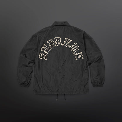 Supreme Old English Arc Coaches Jacket Black S Small