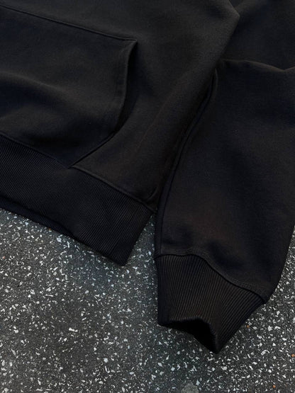 Stussy Hættetrøje Hoodie Sort L Large Big Logo