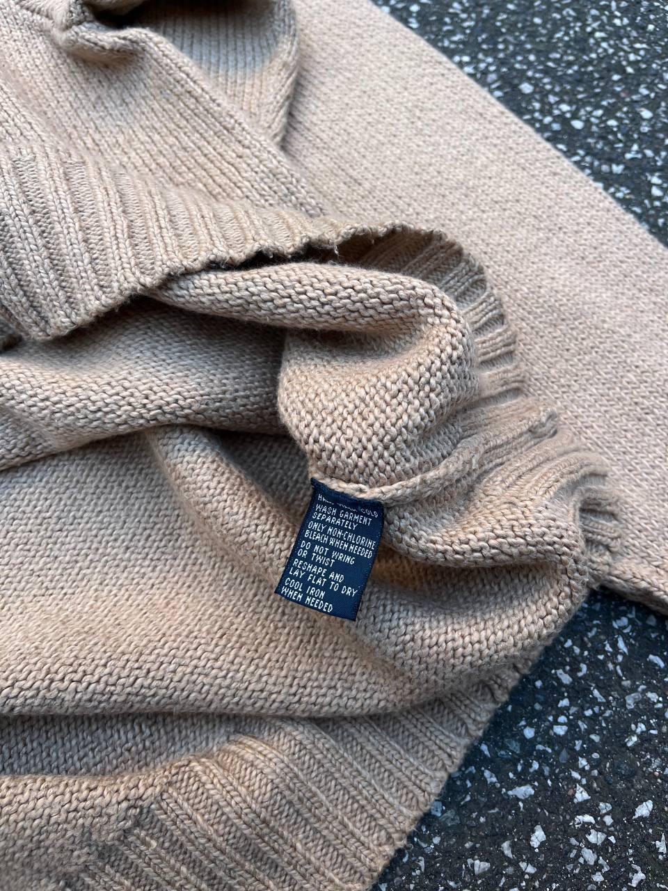 Brugt Used Vintage sweater fra Polo Ralph Lauren i beige Old money style XL
