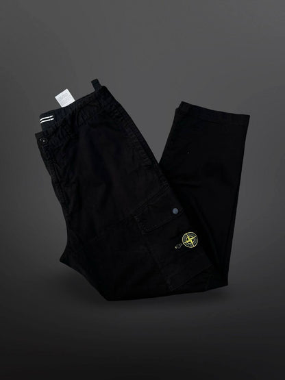 Stone Island Cargo Pants Straight Baggy Fit Sort Black W34 Brugt Used