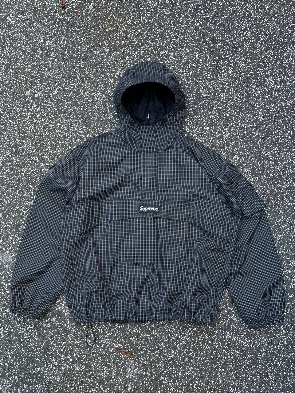 Supreme Reflective Anorak Jakke Rip Stop Pullover L Large Sort