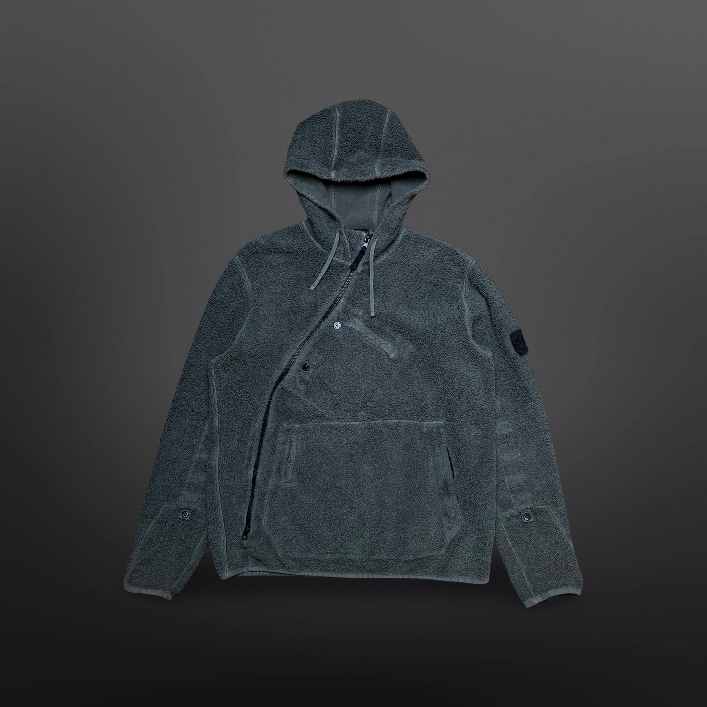 Stone Island Shadow Project Teddy Fleece Hoodie Jakke – Grey (2017)