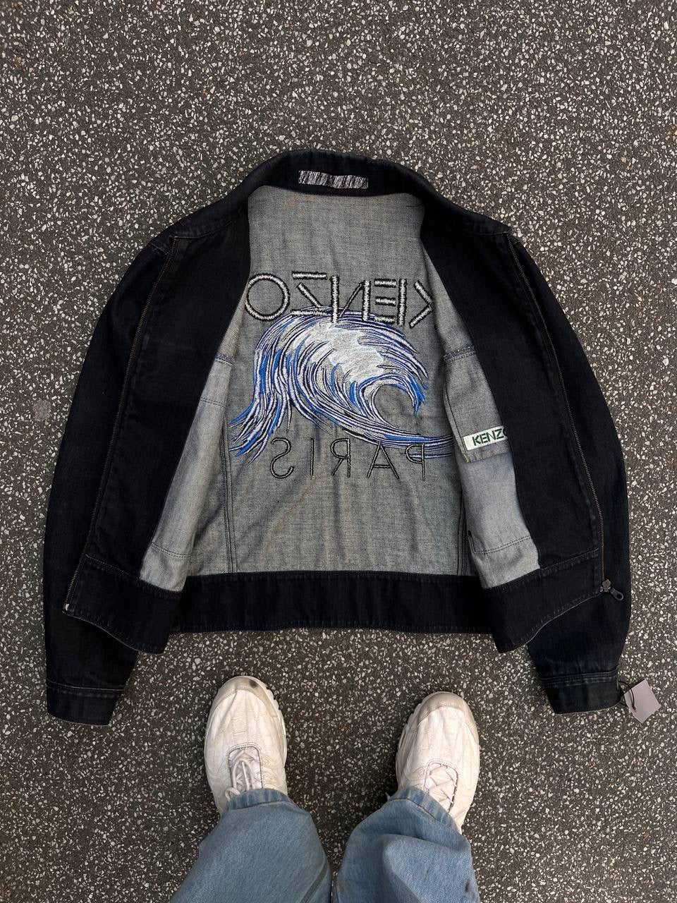 Kenzo Denim Jeans Jakke Raw Denim Japansk Selvedge S Small