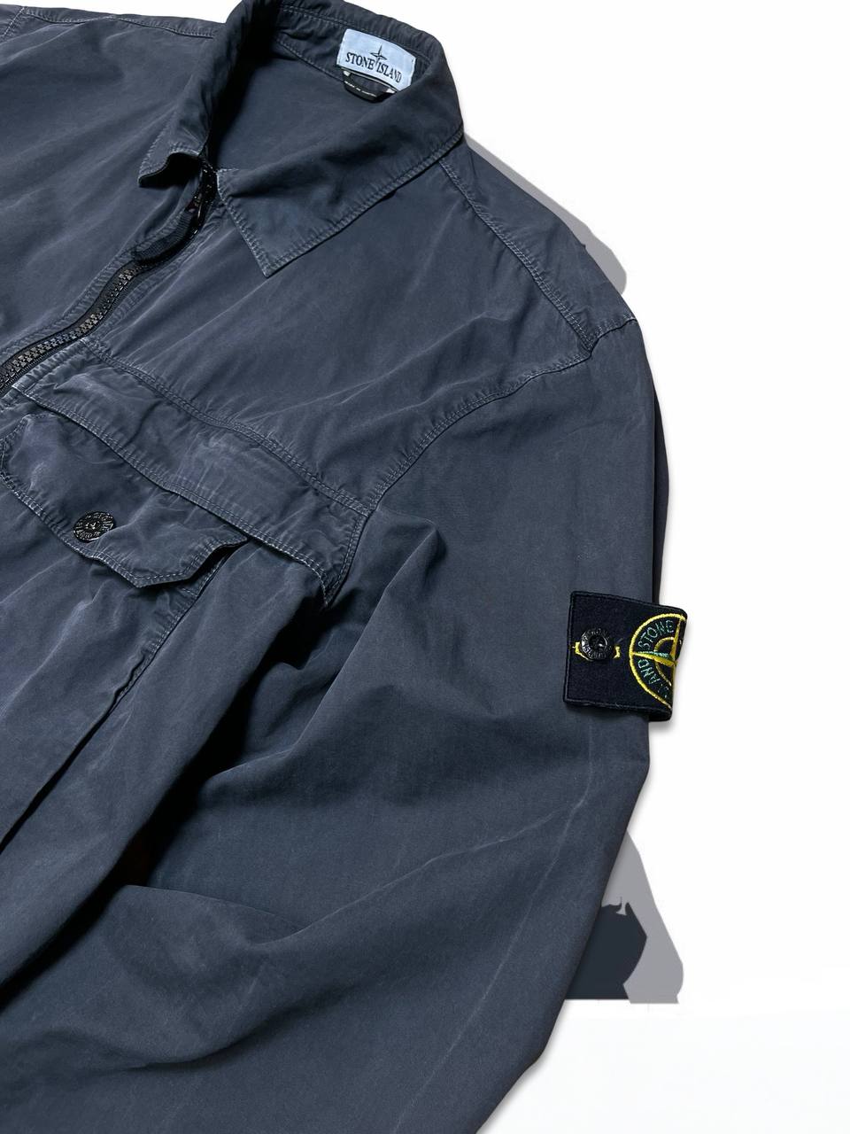 Brugt Used Overshirt Stone Island Skjorte i grå farve XL i god stand