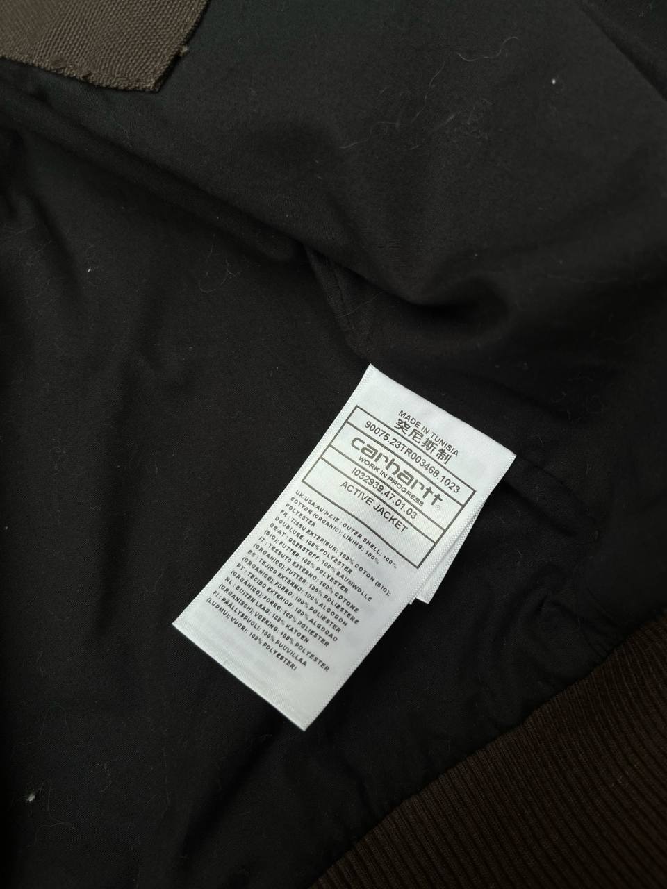 Brugt Carhartt Active Jacket made in USA Carhartt WIP i brun brown Vintage baggy look fit M medium