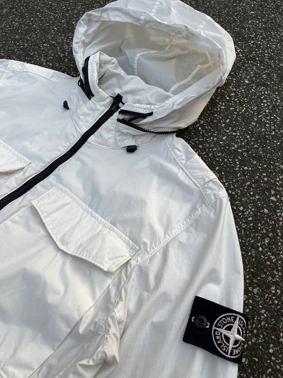 Stone Island Jakke Naslan Light Watro Hvid Medium