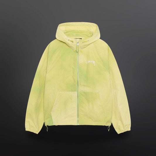 Stüssy Beach Shell Wave Dye Zip Hoodie – Lime (XL)