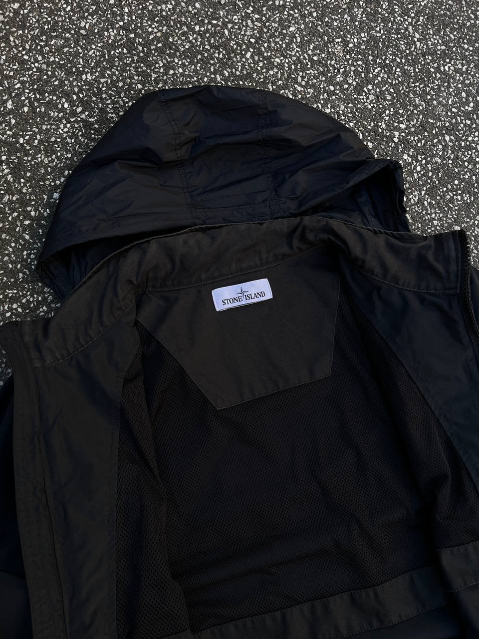 Stone Island Micro Reps Jakke Sommerjakke Vindjakke i Sort Large