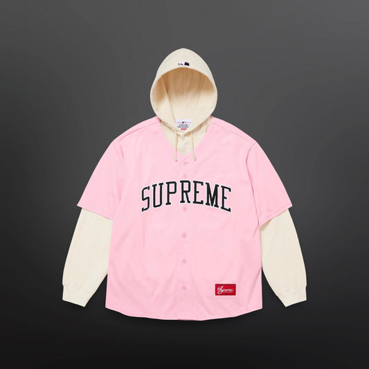 Supreme x Chicago White Sox Hooded Baseball Jersey – Pink – Medium – Brand New With Tags