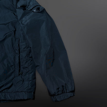 Prada Jacket Jakke L Large Grå Sort Triangle Logo Forårsjakke