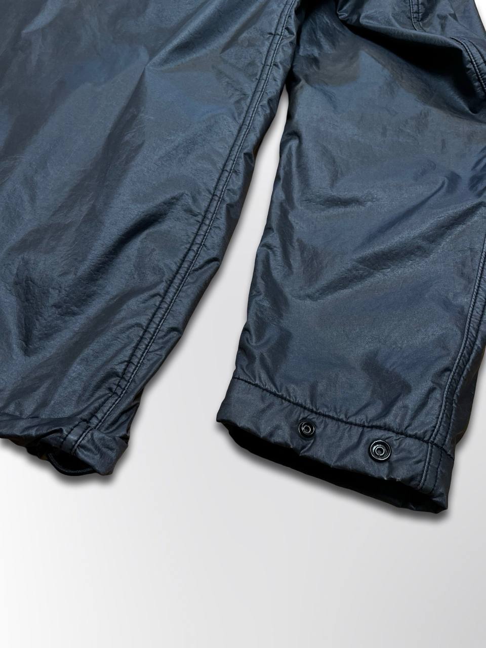 Brugt Used Sjælden Stone Island Jakke Lamy Flock i Grå Sort Farve XL herre