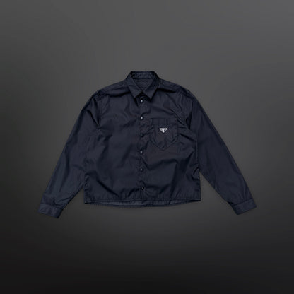 Prada Re-Nylon Overshirt / Skjortejakke – Large Sort