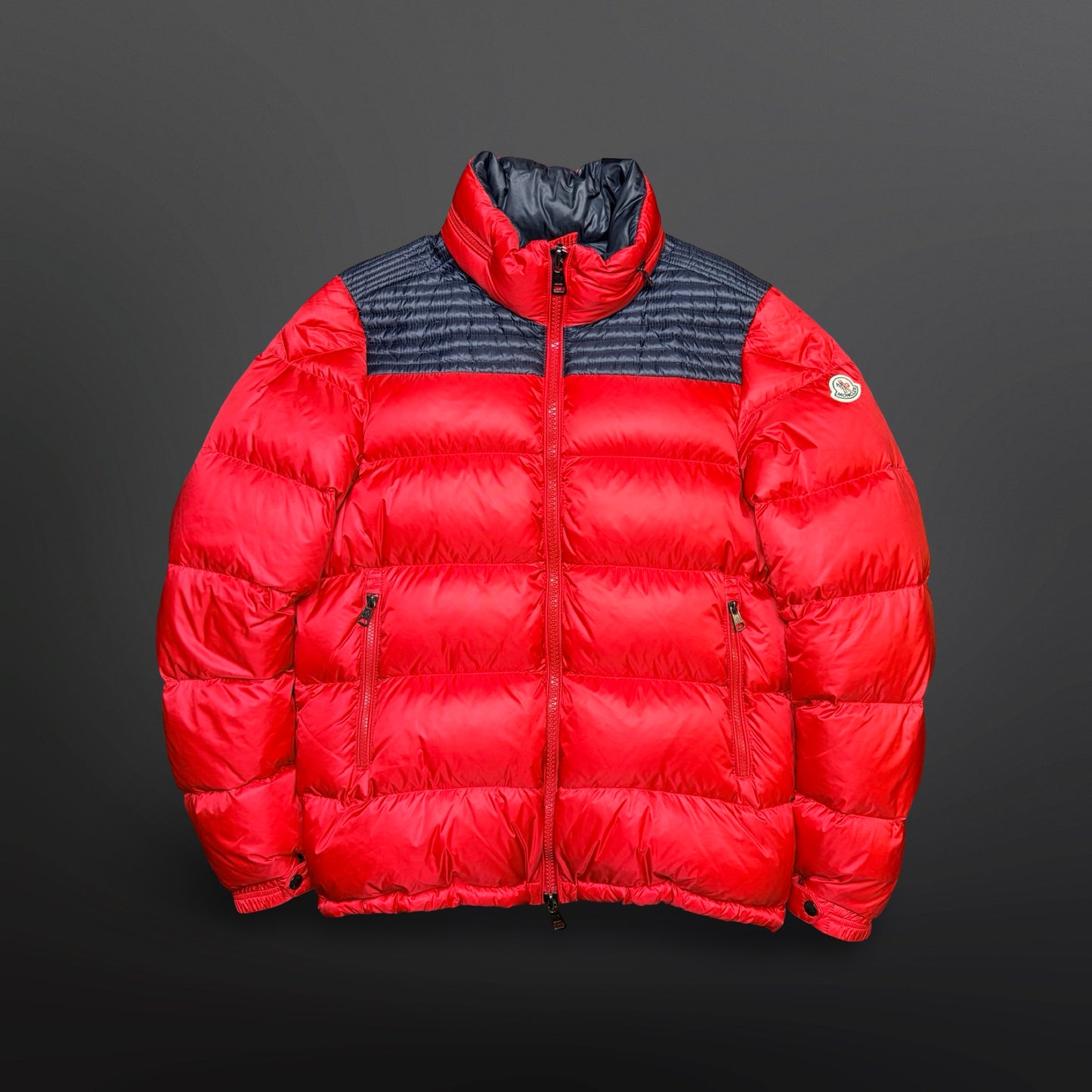 Moncler Down Jacket – Red / Black – Large