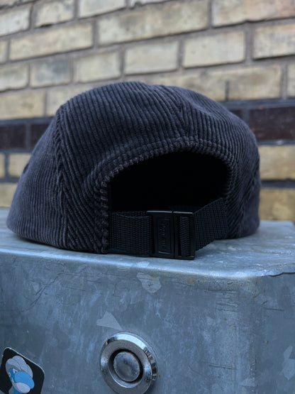 Supreme Cap 5 panel Fløjls Cap Sort Grå One Size